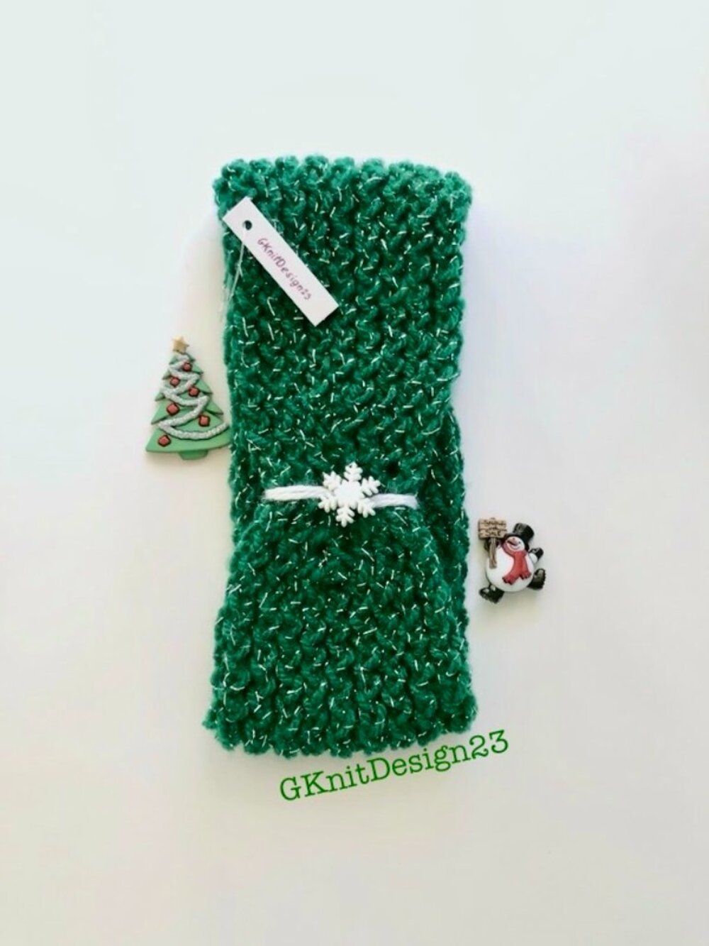 Hand knitted cozy headband, Knit ear warmer for Christmas